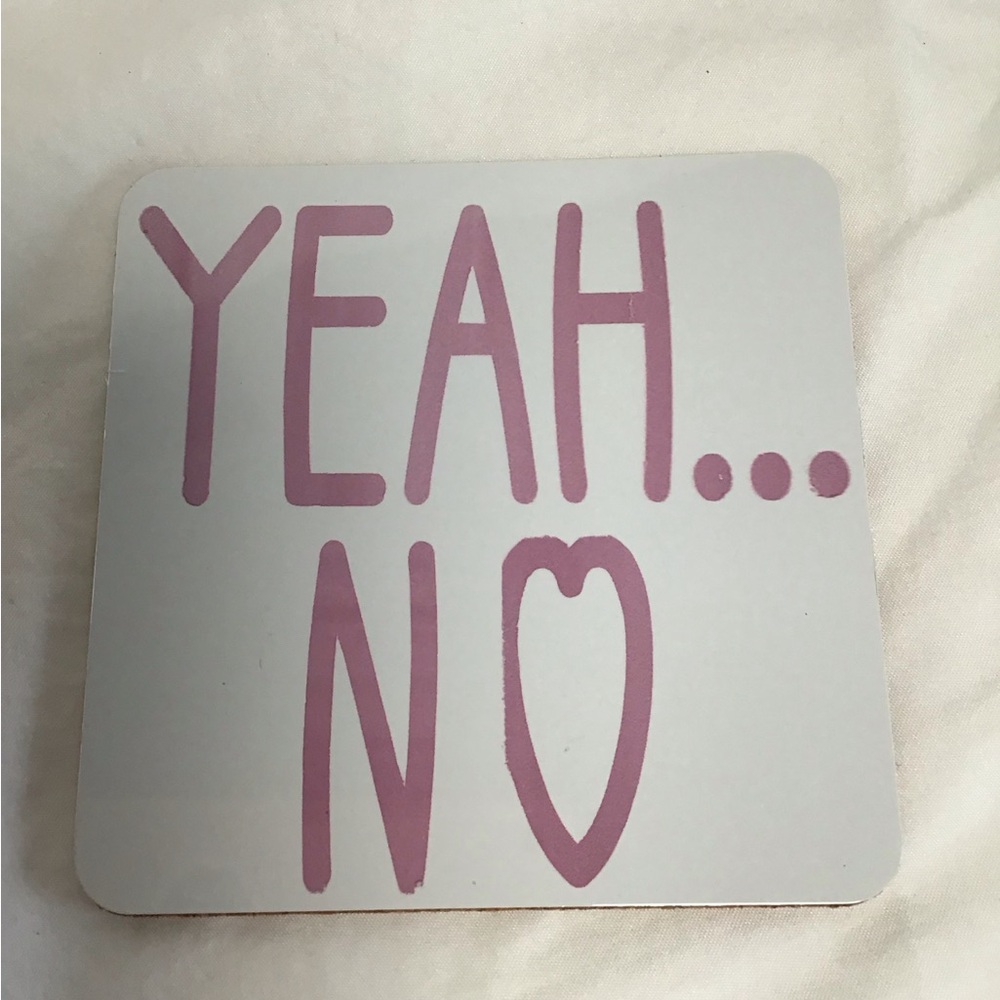 Pink and White Coaster